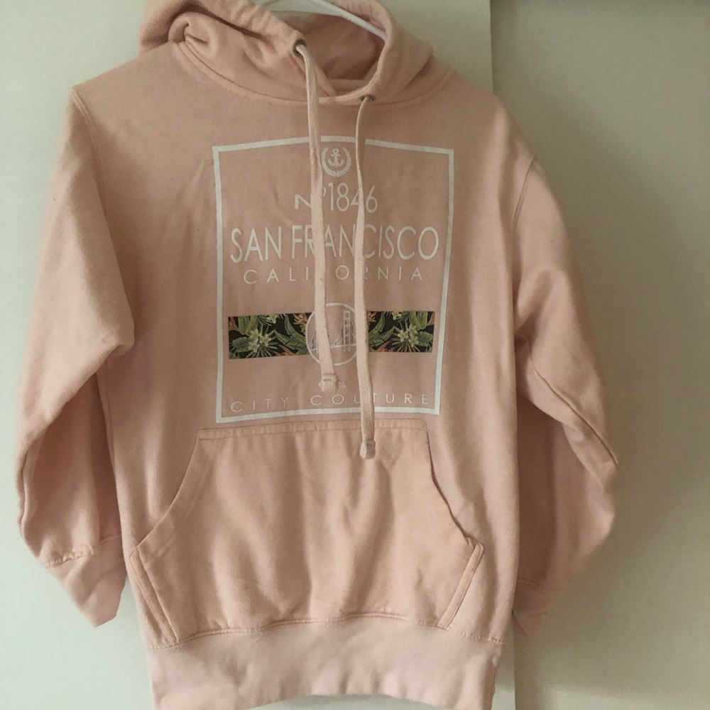 pink hoodie